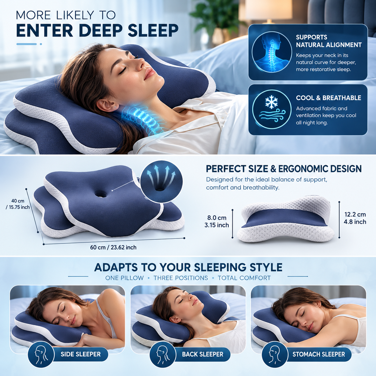 Avelune - Ergonomic Cooling Pillow
